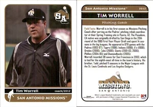 Tim Worrell 2012 Grandstand San Antonio Missions #2 RC Card FREE SHIP - Picture 1 of 1
