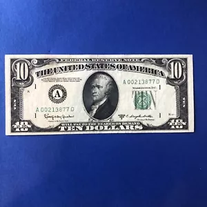 1950 D $10 Federal Reserve Note Closely Uncirculated Crisp Note ((WOW)) - Picture 1 of 8