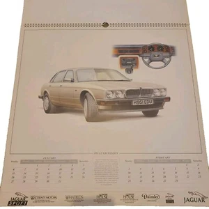 Rare Vintage dealership Jaguar 1991 Classic Car Calendar 20x21" Collectable - Picture 1 of 7