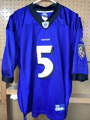 Camiseta Joe Flacco #5 Baltimore Ravens NFL Reebok púrpura adulto talla 48 cosida Foto 1 de 4