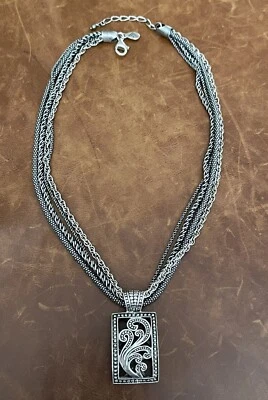 Collar de cadena de cuatro hilos de plata de ley SILPADA N1719 colgante de cachemira S1744 Foto 1 de 4