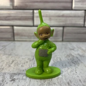 Vintage 1998 grüne Stoffpuppe Teletubby 2,5" Figur Dipsey Kuchen Topper - Bild 1 von 7