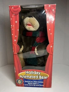 North Pole Productions Animated Christmas Bear 15” Dances Here Comes Santa Claus - Picture 1 of 7