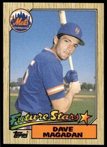 1987 Topps Baseball Card Dave Magadan Rookie New York Mets #512