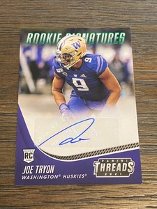 Joe Tryon 2021 Chronicles Draft Picks Threads Signatures Green RC UW Huskies