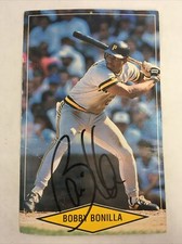 Bobby Bonilla Signed Giant Trading Card 1990 Pittsburgh Pirates Autograph