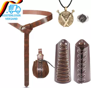 Vercico 6PCS Mittelalter Kleidung Für Damen Herren Accessoires Set, Wikinger Gür - Bild 1 von 12