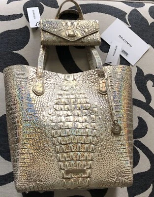 Brahmin Jayden Tote & Veronica Wallet Set Nuevo con Etiquetas ~ Holograma ~ 🪩 💃 Foto 1 de 4