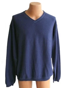 NWT $140 Tommy Bahama Blue Twist Roll V-Neck Cotton-Nylon-Rayon Blend Sweater XL - Picture 1 of 8