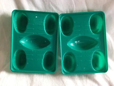 Pair of 2 JELL-O Jiggler Molds - 1 Football & 4 Helmets Plastic - Image 1 of 2