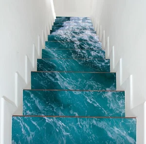 3D Sea Wave B203 Treppenstufen Dekoration Fototapete Vinyltapete Vera - Bild 1 von 6