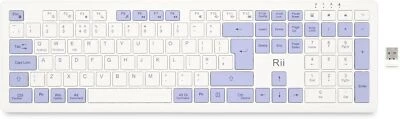 Rii RK208 2.4Ghz Wireless Keyboard, Rechargeable Full Size, 110 Keys - Image 1 of 4