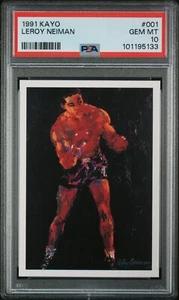 1991 Kayo #001 Leroy Neiman / Joe Louis Boxing Card PSA 10 Gem Mint Nice - Picture 1 of 2