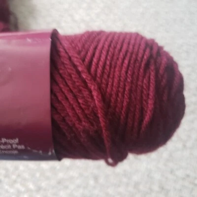 Bernat First Choice Yarn 3 Oz Skeins Burgundy Lot Of 6 - Image 1 of 4