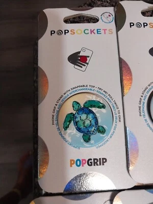 PopSockets Phone Grip Tortuga Turtle PopGrip & Stand with Swappable Top NEW - Image 1 of 2