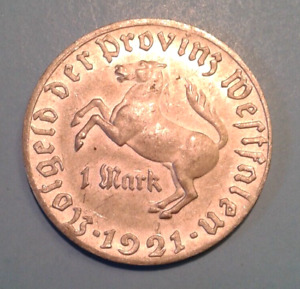 Germany Notgeld 1 MARK coin 1921.