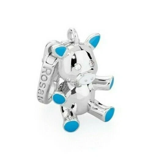 Ciondolo maialino azzurro Charm Rosato My Baby argento BB014 - Immagine 1 di 1