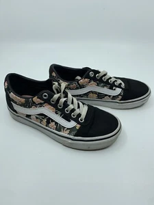 Sneakers VANS Old Skool taglia 5,5 nere tessuto floreale scarpe comode stringate - Foto 1 di 6