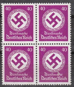 Stamp Germany Official Mi D176 Block 1942 WWII Fascism War Emblem Dienst MNH - Picture 1 of 1