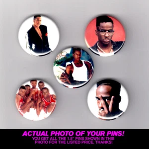 BOBBY BROWN 1.5" PINS / BUTTONS (pop poster new edition whtney houston retro 80s - Picture 1 of 2