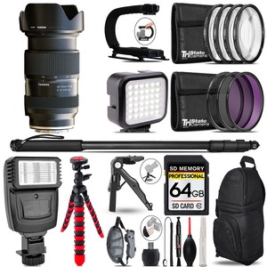 Tamron 28-75mm Di III VXD G2 Lens (Sony E) - Video Kit + Flash + Monopad - 64GB