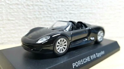 1/64 Kyosho PORSCHE 918 SPYDER NEGRO modelo de coche fundido a presión Foto 1 de 3