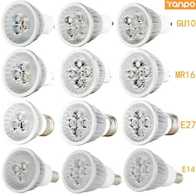 Dimmable LED Spotlight Bulbs GU10 MR16 E27 E14 9W 12W 15W 110V 220V Light Lamp K - Image 1 of 4
