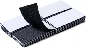 20 Sets Heavy Duty Hook & Loop Adhesive Strips: Sticky Back Fastener 2x4” Black - Picture 1 of 24