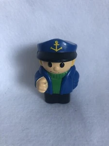 Mega Blocks Duplo Blue Green Yellow Nautical Captain Figure - Picture 1 of 6
