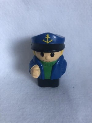 Mega Blocks Duplo Blue Green Yellow Nautical Captain Figure - Image 1 of 4