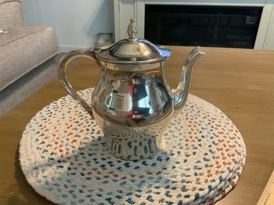 Старинный посеребренный чайник WM Rogers & Son с ананасовым верхом - Изображение 1 из 3