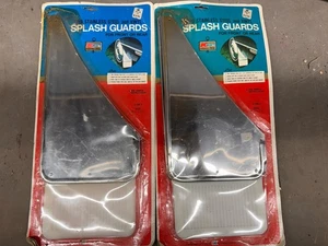 Juego de 4 guardabarros automotrices vintage NOS Kmart acero inoxidable blanco - Imagen 1 de 11