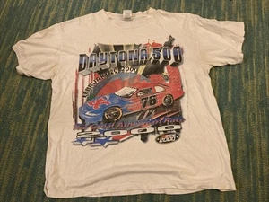 Vintage 2000s Daytona 500 NASCAR Racing Shirt Men’s XL White Y2k - Picture 1 of 7