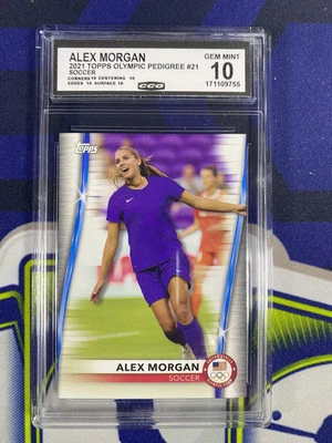 Alex Morgan 2021 Topps Olympic Pedigree 21 Soccer CCG 10 RC - Image 1 of 2