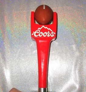 Coors Football Red Goal Post Beer Tap Handle bar decoration 9 inch Man Cave rare - Picture 1 of 4