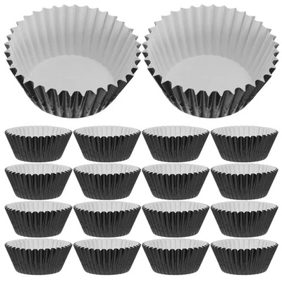  100 Pcs Pirottini Alluminio Per Muffin Carta Tazze Di Torta Rivestimento - Immagine 1 di 4