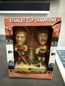 BOB KELLY -DAVE SCHULTZ PHILADELPHIA FLYERS AUTOGRAPHED LE BOBBLE HEAD NHL - Picture 1 of 13