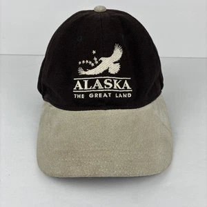 Cappello Alaska Aquila Tesa Pelle Ricamato Nero Beige Cinghia Regolabile Artico - Foto 1 di 12
