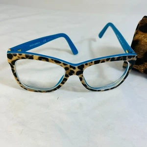 #8321 DOLCE BAGGANA LEOPARD CHEETAH ANIMAL PRINT EYE GLASS CASE - Picture 1 of 10