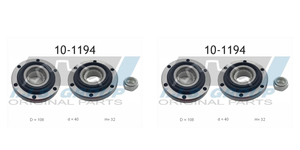 IJS GROUP 2x Radnabe Radlagersatz vorne für Renault Espace II J S63 J11 B29  - Bild 1 von 2