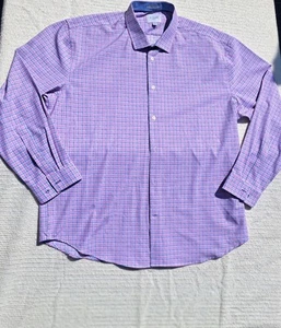 C-Lab NYC Shirt Men's XXL 34/35" Long Sleeve 4 Way Stretch Check - Picture 1 of 8