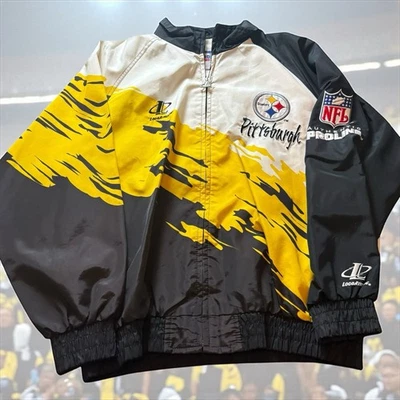 Chaqueta deportiva vintage Pro Line Logo Athletic Pittsburgh Steelers Splash para hombre XL NFL Foto 1 de 4