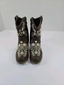 Stepping Stones bestickte Cowgirl Stiefel Kleinkind Größe 6 - Bild 1 von 5