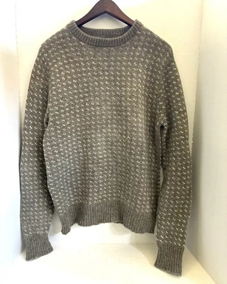 VINTAGE Woolrich Sweater Mens Large Light Brown Wool Long Sleeve Crew M - Image 1 of 4