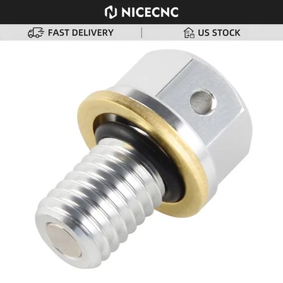 Tapón de perno de drenaje de aceite magnético para Kawasaki KX250 KX125 1996-2005 KX250F 2004-2018 Foto 1 de 4