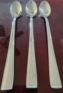 Reed & Barton 18/10 Stainless BENSON 7-5/8" Iced Tea Spoons THREE - Picture 1 of 3