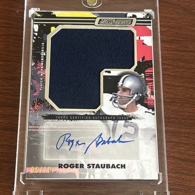ROGER STAUBACH 2024 TOPPS COMPOSITE JUMBO PATCH AUTOGRAPH AUTO /10 - Image 1 of 3