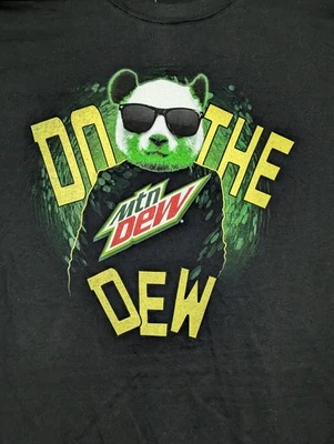 Camiseta para hombre Mountain Dew negra Panda Do The Dew 2XL #3880 NUEVA CON ETIQUETAS Foto 1 de 4