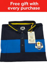 2023 Ryder Cup Official European Polo Shirt Blue Golf Sport