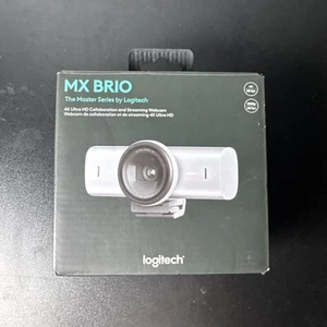 Logitech MX Brio Ultra HD 4K Streaming Webcam, 1080p at 60 FPS (Silver) OPEN BOX - Afbeelding 1 van 3